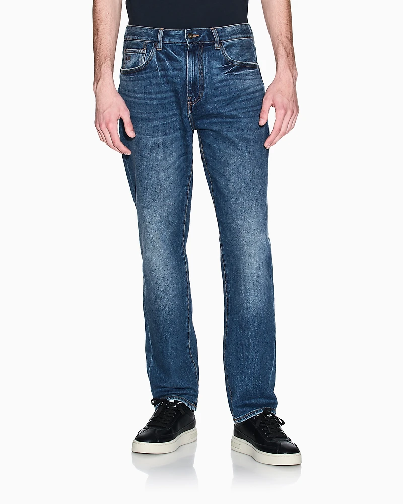 Armani Exchange - Slim-fit denim jeans, Man, Blue, Size: