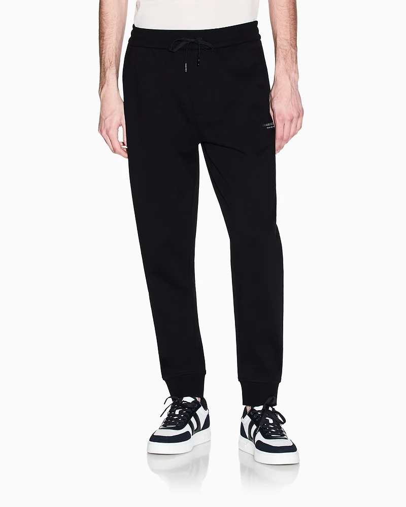 Armani Exchange - Tone Logo Jogger Pants, Man, Black, Size: