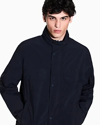 Armani Exchange - Waterproof jacket with logo, Man, Navy_blue, Size:
