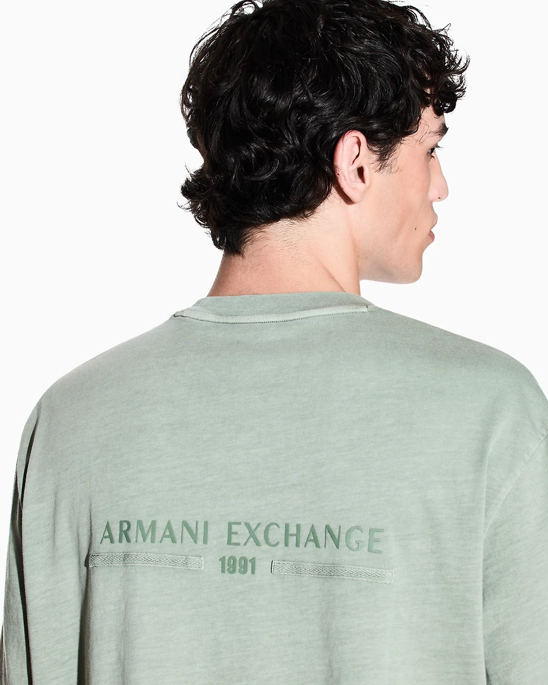 Used-effect cotton T-shirt
