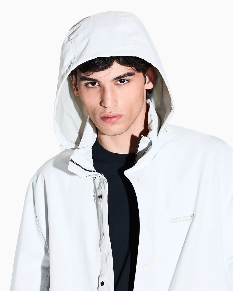 Armani Exchange - Trench Coats, Man, White, Size: