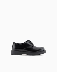 Emporio Armani - Abraded fabric lace-ups, Boy, Black, Size:
