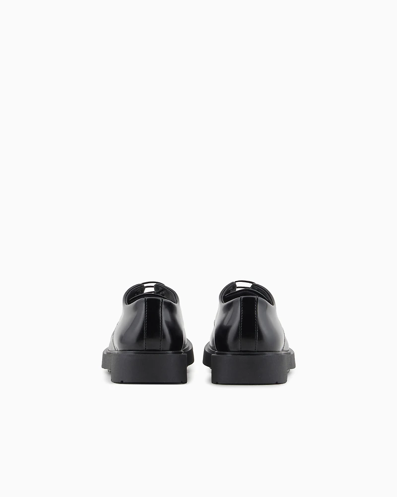Emporio Armani - Abraded fabric lace-ups, Boy, Black, Size: