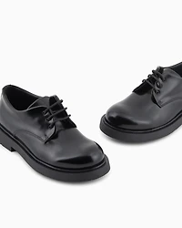 Emporio Armani - Abraded fabric lace-ups, Boy, Black, Size:
