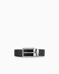 Emporio Armani - Gift box with Saffiano leather belt and interchangeable buckle, Man, Black, Size: TU