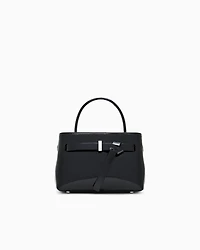 Emporio Armani - Patent-effect mini bag with knot detail, Woman, Black, Size: TU