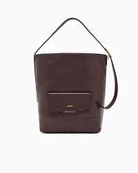 Emporio Armani - Leather shoulder bag, Man, Brown, Size: TU
