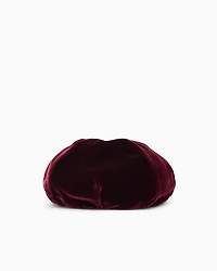 Emporio Armani - Liquid velvet beret, Woman, Bordeaux, Size: