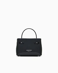 Emporio Armani - Patent-effect mini bag with knot detail, Woman, Black, Size: TU