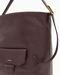 Emporio Armani - Leather shoulder bag, Man, Brown, Size: TU