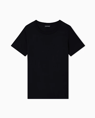 Emporio Armani - Pima jersey T-shirt, Woman, Black, Size: