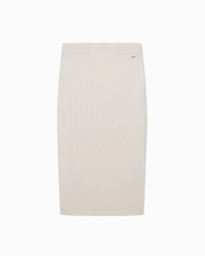Pencil skirt with allover logo