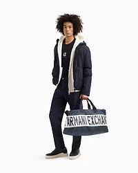 Armani Exchange - Long-sleeved T-shirt with embroidered logo, Man, Navy Blue, Size: