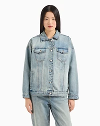 Armani Exchange - Denim Jackets, Woman, Blue, Size: