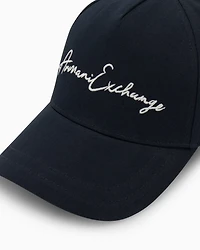 Armani Exchange - Visor hat with maxi logo, Man, Navy Blue, Size: TU