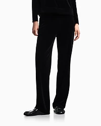 Emporio Armani - Stretch chenille trousers, Woman, Black, Size: