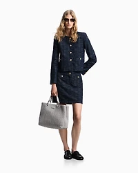 Emporio Armani - Quilted-effect medium MyEA shopper bag, Woman, Grey, Size: TU