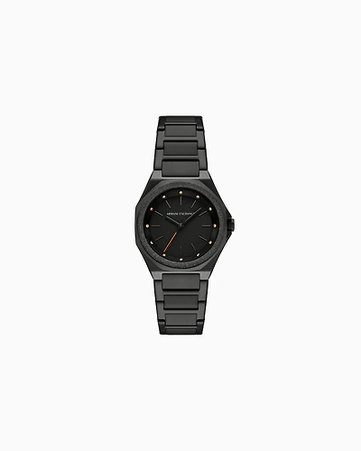 Armani Exchange -  Three-Hand Black Stainless Steel Watch, Woman, Multicoloured, Size: TU
