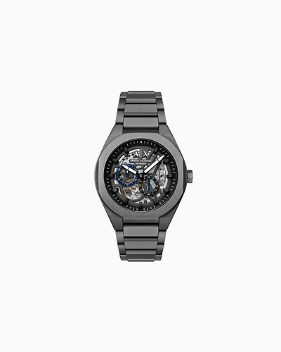 Armani Exchange -  Sync Automatic Gunmetal Stainless Steel Watch, Man, Multicoloured, Size: TU