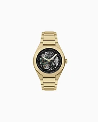 Armani Exchange -  Sync Automatic Gold-Tone Stainless Steel Watch, Man, Multicoloured, Size: TU