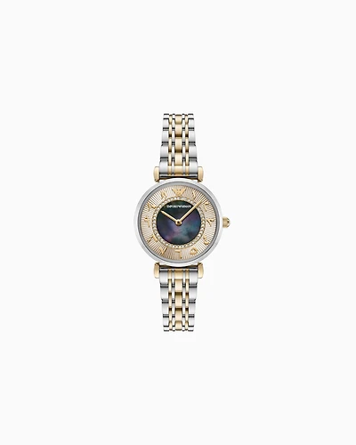 Emporio Armani -  Two-Hand Two-Tone Stainless Steel Watch, Woman, Multicoloured, Size: TU