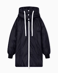 Oversized down jacket with hood