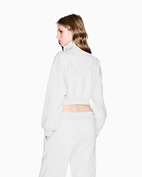 Armani Exchange - Cropped jacket with zip and high collar, Woman, Beige, Size: