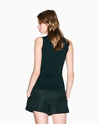 Armani Exchange - Top with allover logo, Woman, Green, Size: