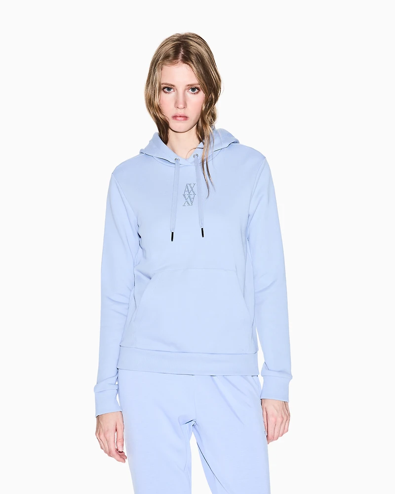 Armani Exchange - Hoodies, Woman, Light Blue, Size: