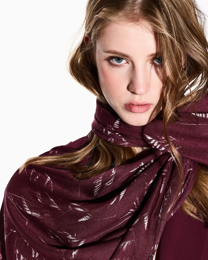 Allover graphic fabric scarf