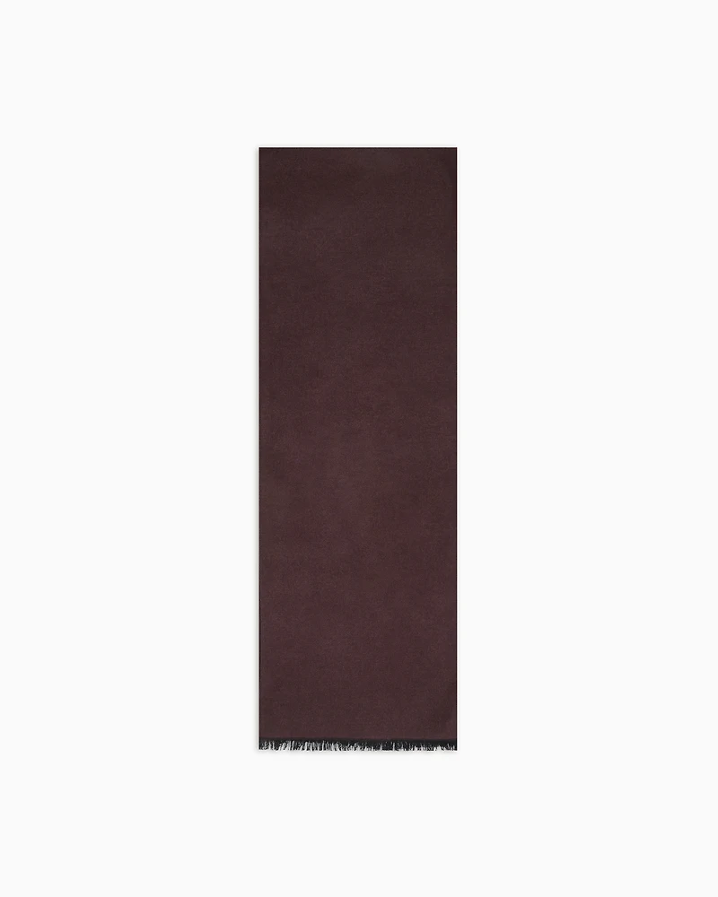 Emporio Armani - Pure silk scarf, Man, Brown, Size: TU