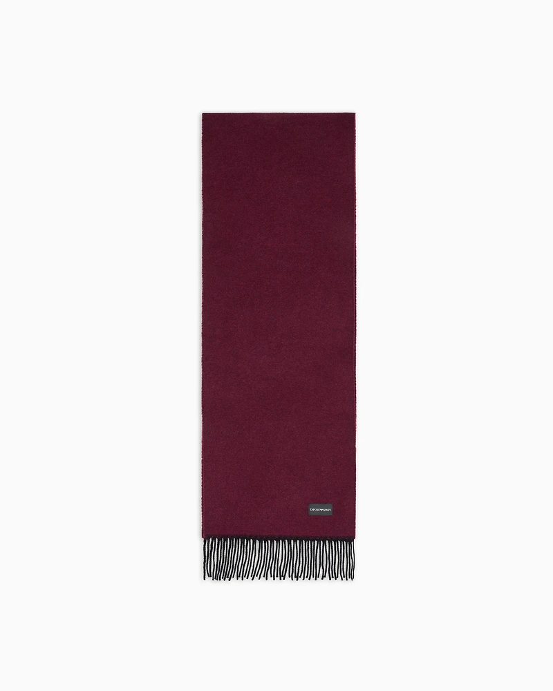 Emporio Armani - Pure cashmere scarf, Man, Burgundy, Size: TU