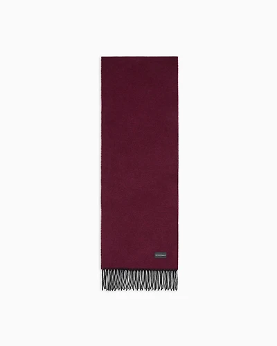 Emporio Armani - Pure cashmere scarf, Man, Burgundy, Size: TU