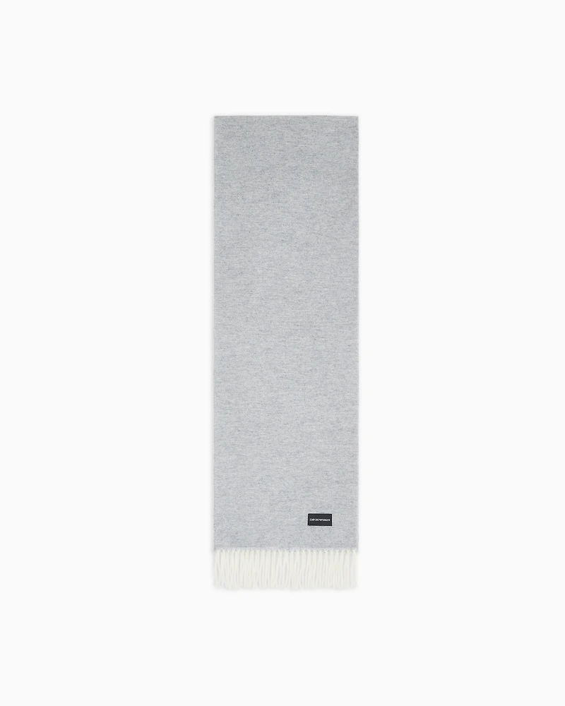 Emporio Armani - Pure cashmere scarf, Man, Green, Size: TU