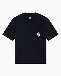 Armani Exchange - Relaxed fit T-shirt cotton jersey, Man, Navy_blue, Size: