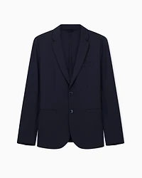 Armani Exchange - Single-breasted jacket ultra-stretch twill, Man, Blue, Size: