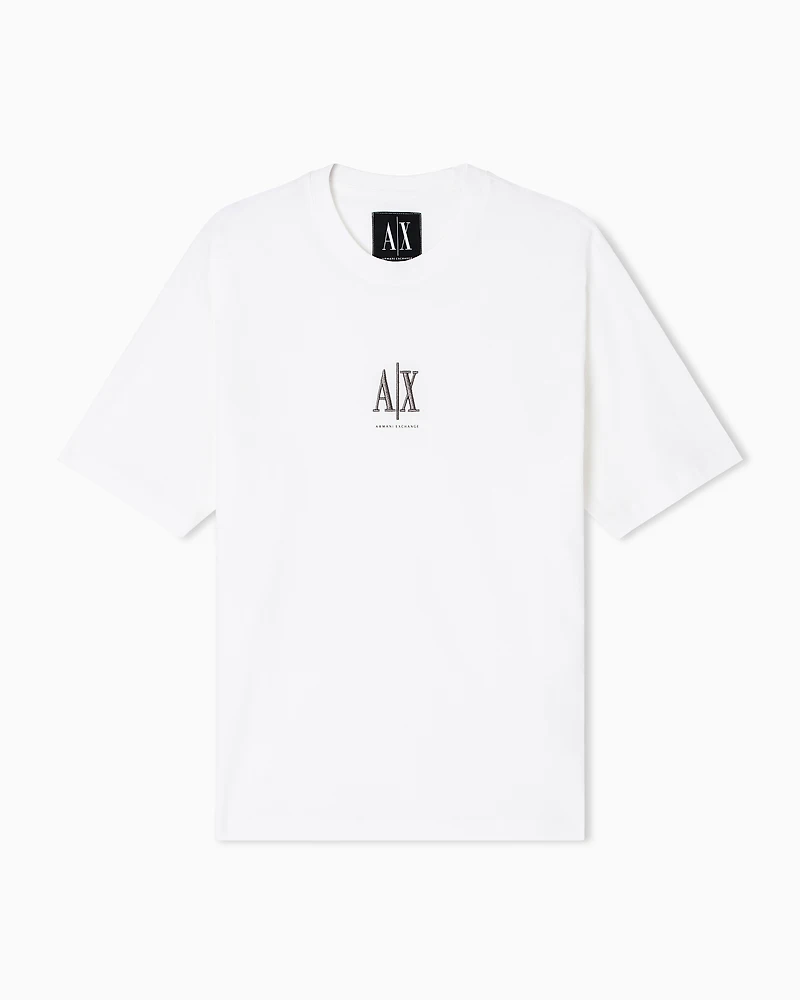 Armani Exchange - Regular T-shirt with logo, Man, White, Size: