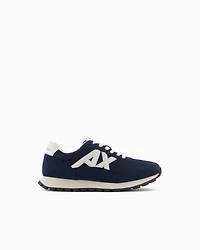 Armani Exchange - Sneakers with contrasting logo, Man, Navy Blue, Size: