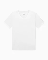 Armani Exchange - Slim fit T-shirt Pima cotton jersey, Man, White, Size: