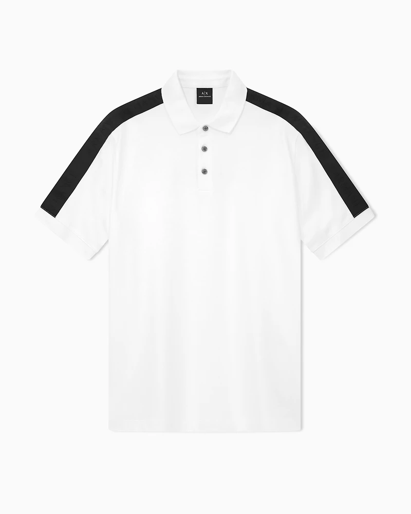 Regular fit polo with contrasting tape