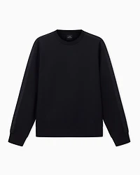 Armani Exchange - Crewneck Sweatshirt with Logo Bands, Man, Black, Size: