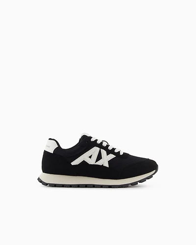 Armani Exchange - Sneakers with contrasting logo, Man, Black, Size: