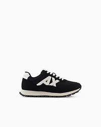Armani Exchange - Sneakers with contrasting logo, Man, Black, Size: