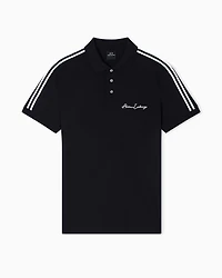 Armani Exchange - Regular fit polo shirt with Signature Logo, Man, Black, Size: