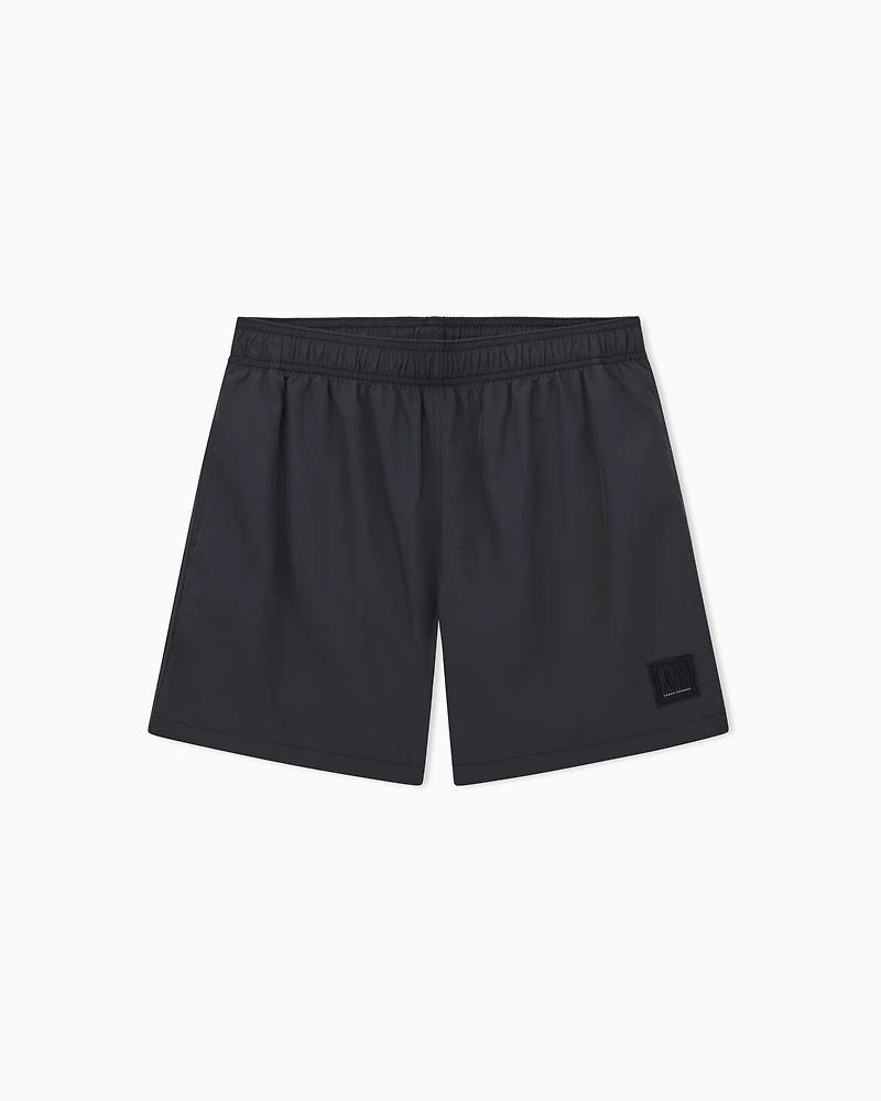 Armani Exchange - ICON PROJECT BOXER SWIM TRUNKS, Man, Black, Size: