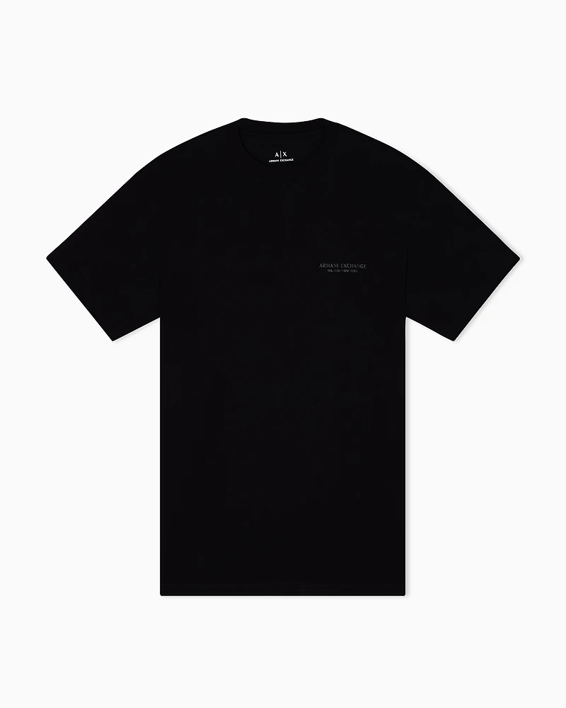 Armani Exchange - Regular fit T-shirt with logo, Man, Black, Size: