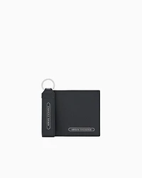 Armani Exchange - Wallet and keychain set, Man, Black, Size: TU