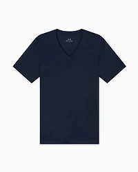 Armani Exchange - Slim fit T-shirt Pima cotton jersey, Man, Navy Blue, Size: