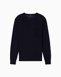 Armani Exchange - Crewneck sweater virgin wool, Man, Navy Blue, Size: