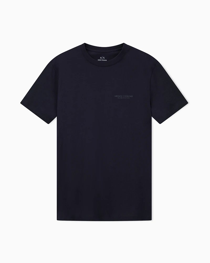 Armani Exchange - Regular fit T-shirt with logo, Man, Navy Blue, Size: